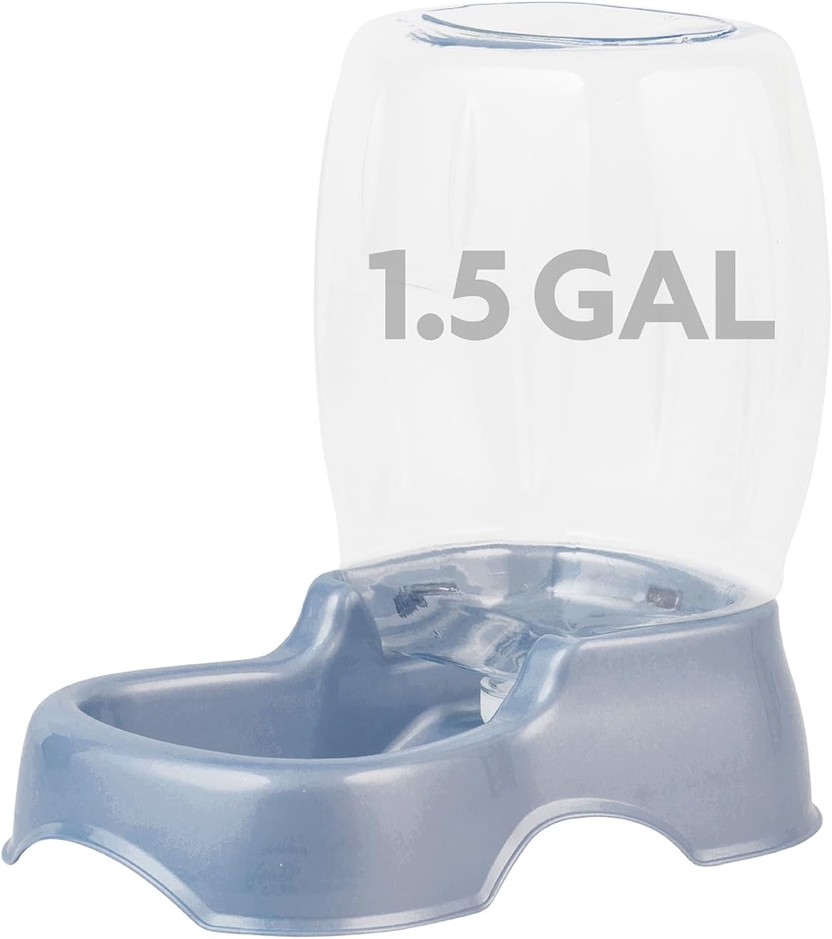 Pet Cafe Cat and Dog Water Dispenser - Water Bowl for Cats and Dogs, USA Made, 1.5 GAL, Pearl Ash Blue