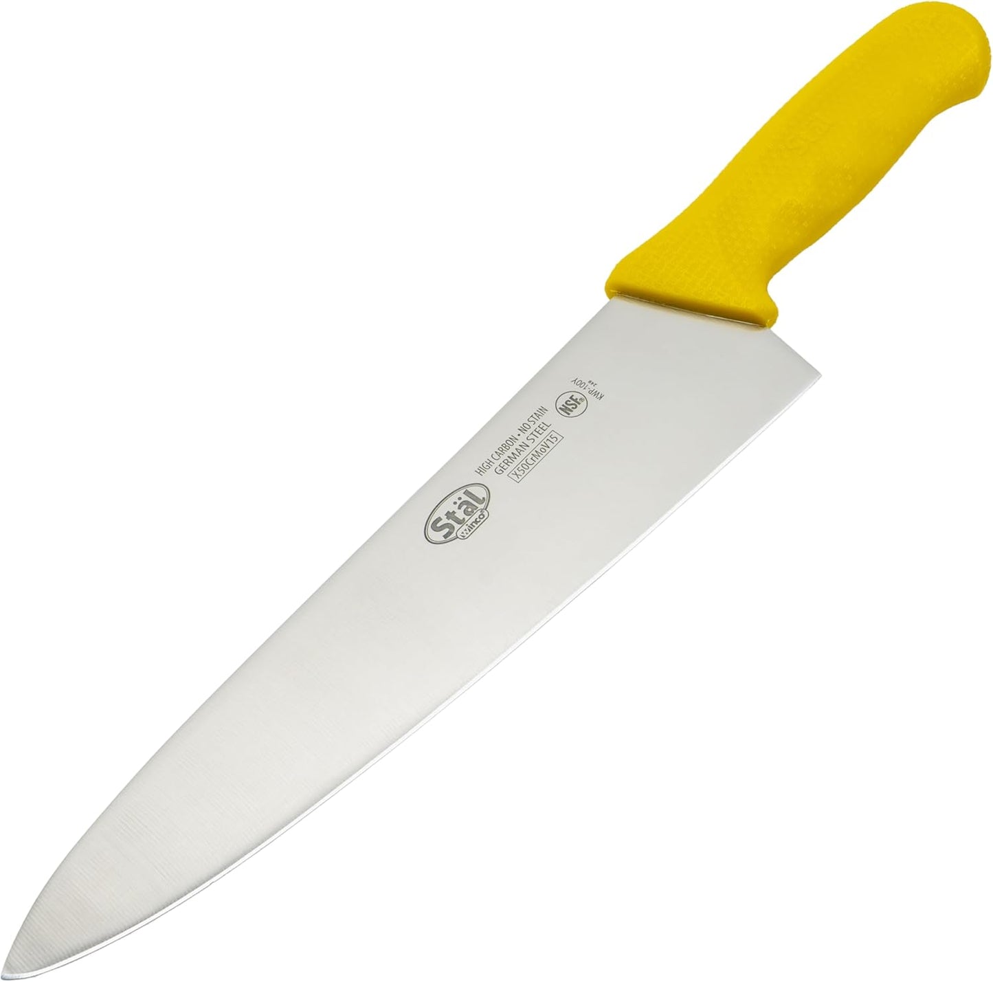 10" Commercial-Grade Chef's Knife with German Steel Blade, Yellow
