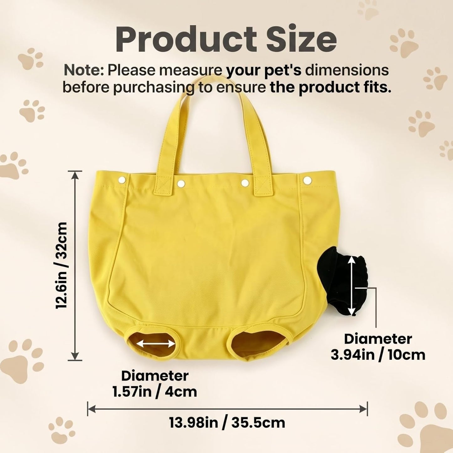 Cat Carrier Bag, Soft Pet Canvas Shoulder Carrying Pouch Hand Free Kitten Backpack with Holes for 5-11 lbs Small Dogs, Cats, and Pets Outdoor Travel, Yellow