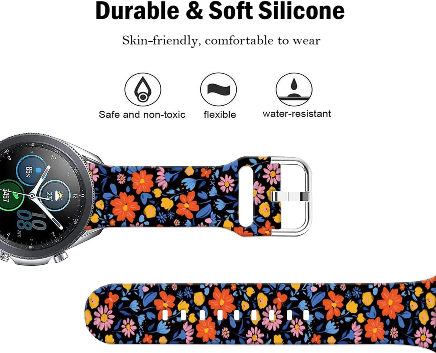 Cartoon Watch Bands Compatible with Samsung Galaxy Watch 46mm/ Galaxy Watch 3 45mm/Samsung Gear S3 Frontier/Classic Strap,Soft Silicone 22mm Replacement Wristband Sport Strap for Men Women.