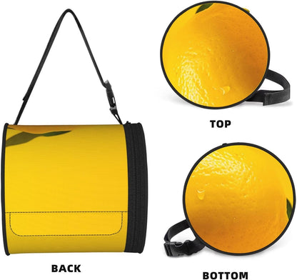 Lemon On Yellow Background Hanging Toilet Paper Holder Waterproof Tissue Holder Cat Proof Roll Paper Case Cover Portable Foldable Roll Storage Bag with Adjustable Strap for Travel Car Camping Outdoor