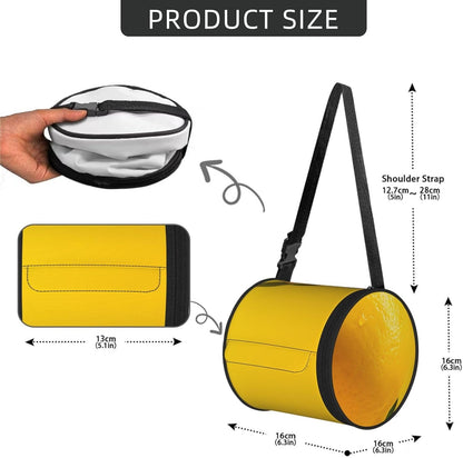Lemon On Yellow Background Hanging Toilet Paper Holder Waterproof Tissue Holder Cat Proof Roll Paper Case Cover Portable Foldable Roll Storage Bag with Adjustable Strap for Travel Car Camping Outdoor