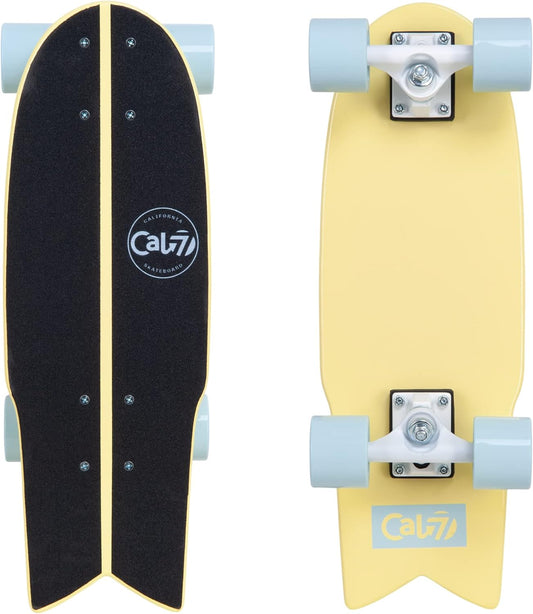 Fishtail Deck 22-inch Mini Cruiser Skateboard