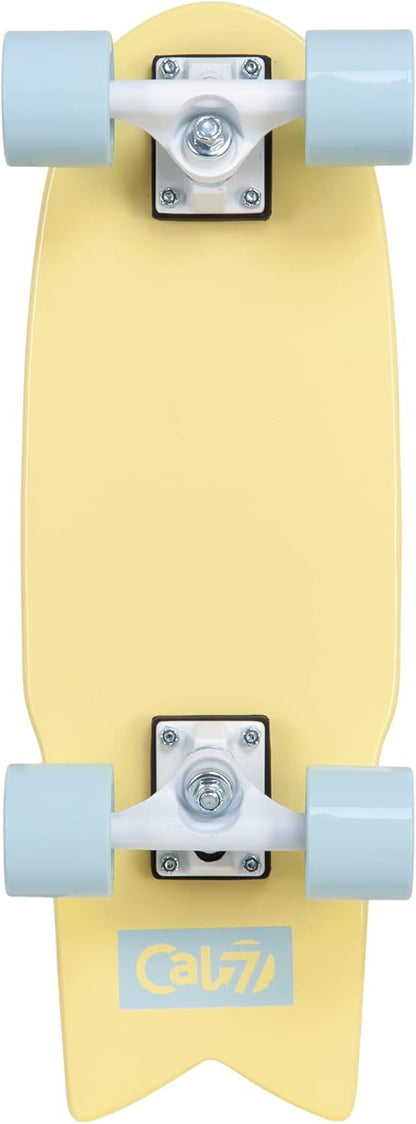 Fishtail Deck 22-inch Mini Cruiser Skateboard
