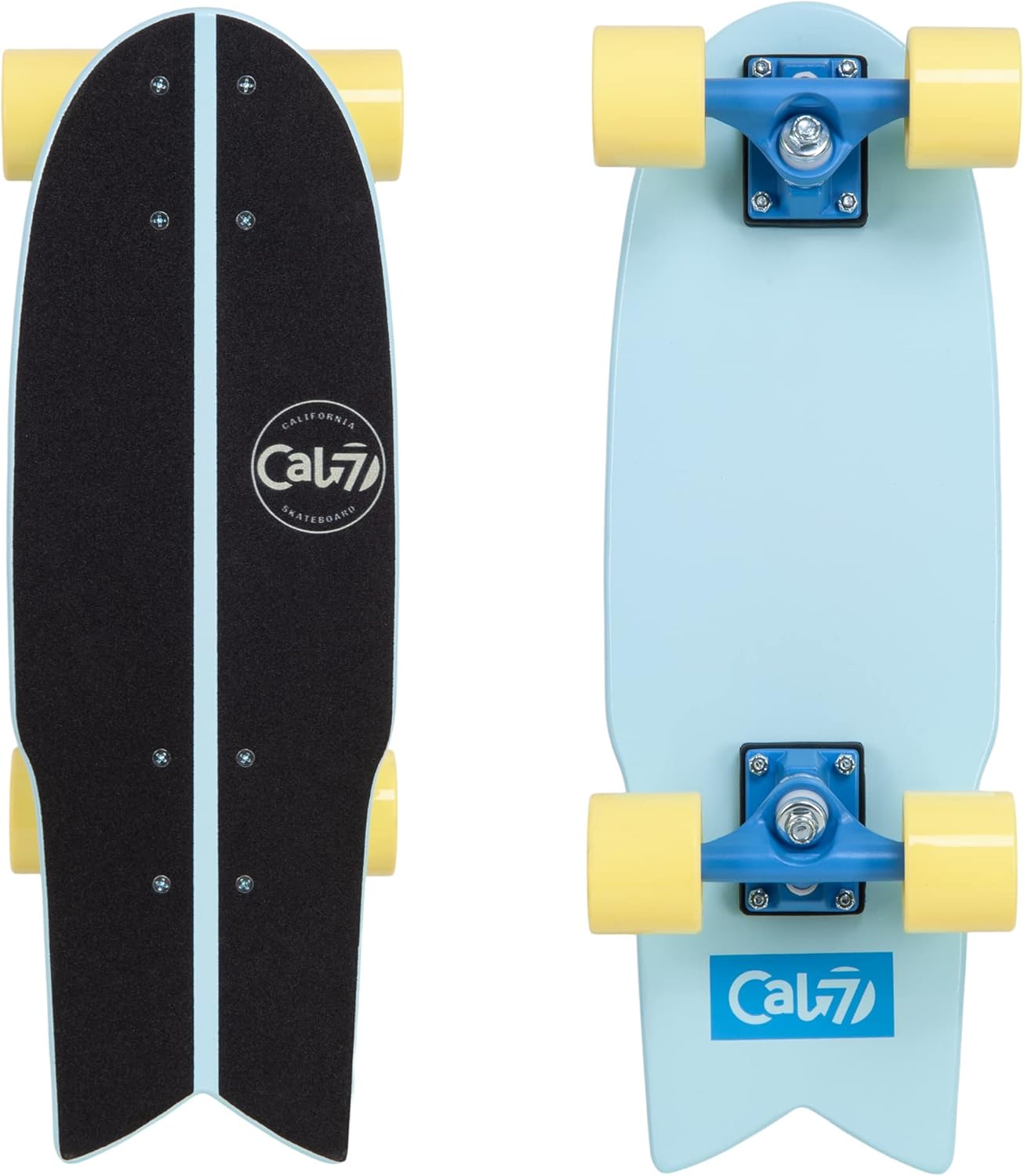 Fishtail Deck 22-inch Mini Cruiser Skateboard