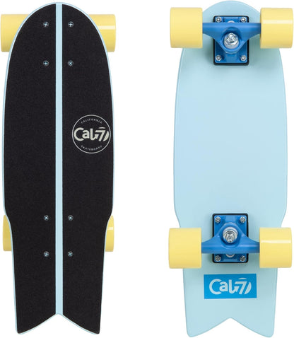 Fishtail Deck 22-inch Mini Cruiser Skateboard