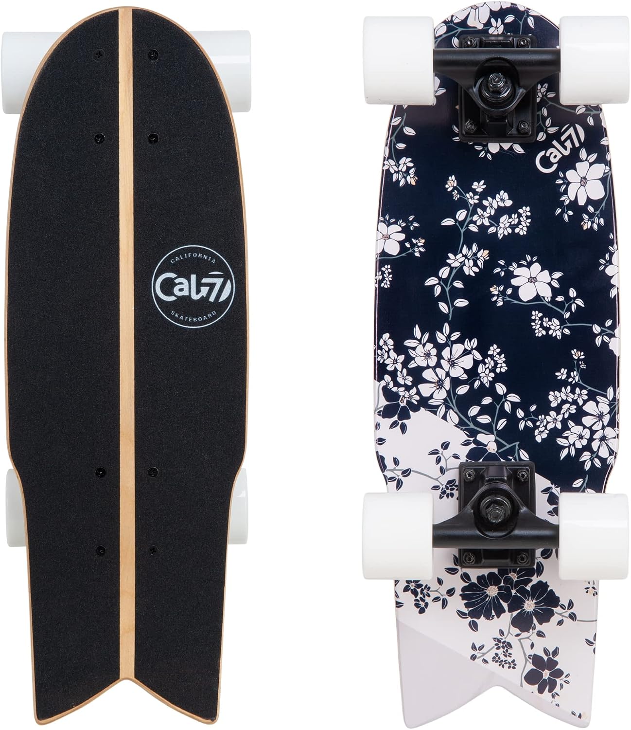 Fishtail Deck 22-inch Mini Cruiser Skateboard