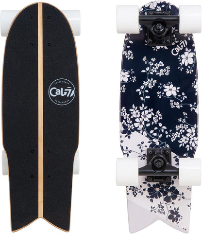 Fishtail Deck 22-inch Mini Cruiser Skateboard