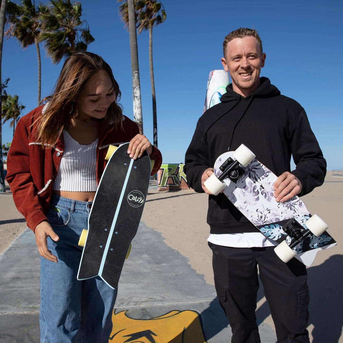 Fishtail Deck 22-inch Mini Cruiser Skateboard