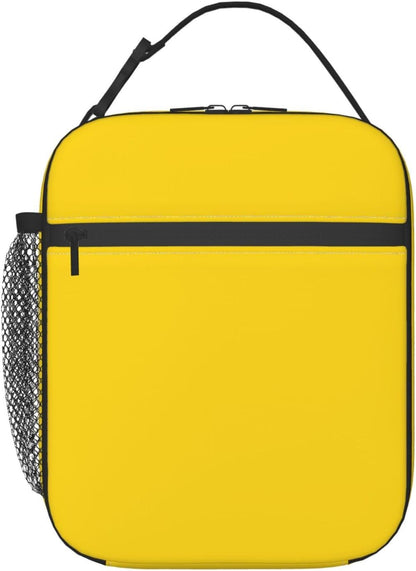 Yellow Lunch Box Insulated Lunch Bag for Women Men Reusable Leakproof Lunchbox Portable Tote Cooler Thermal for Office Work Picnic Travel