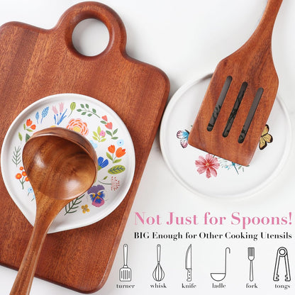 Ceramic Spoon Rest for Stove Top - Cute Spoon Holder for Kitchen Counter - White Coffee Spoon Rest Utensil Rest Spatula Rest - Farmhouse Kitchen Counter Decor (Lemon Spoon Rest)