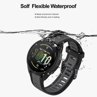 for Garmin Forerunner 165 Watch Band, Silicone Replacement Bands for Garmin Forerunner 55 165 168 245 570 645 /Vivoactive 6 5 3 Music Smartwatch