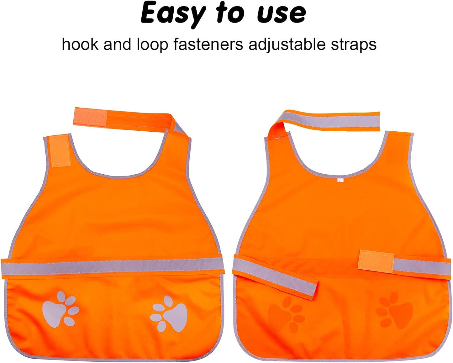 2 Pieces Dog Reflective Vest Adjustable Dog Safety Service Vest Pet High Visibility Apparel Pet Jacket Clothes Safeguard for Hunting Outdoor Walking Night(S,Blaze Orange, Fluorescent Yellow)
