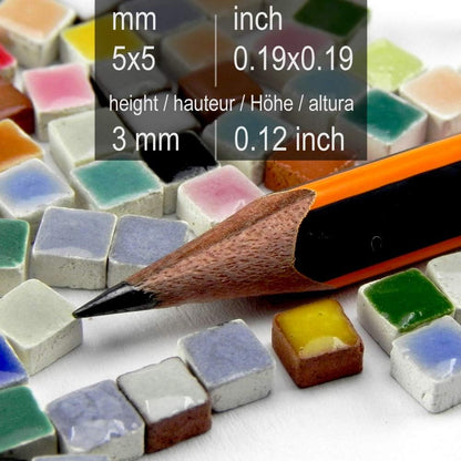 Do It Yourself Adult Mosaic Arts and Crafts Picture Tiles, 1000 Pcs 5 mm Goldenrod Yellow, WC06
