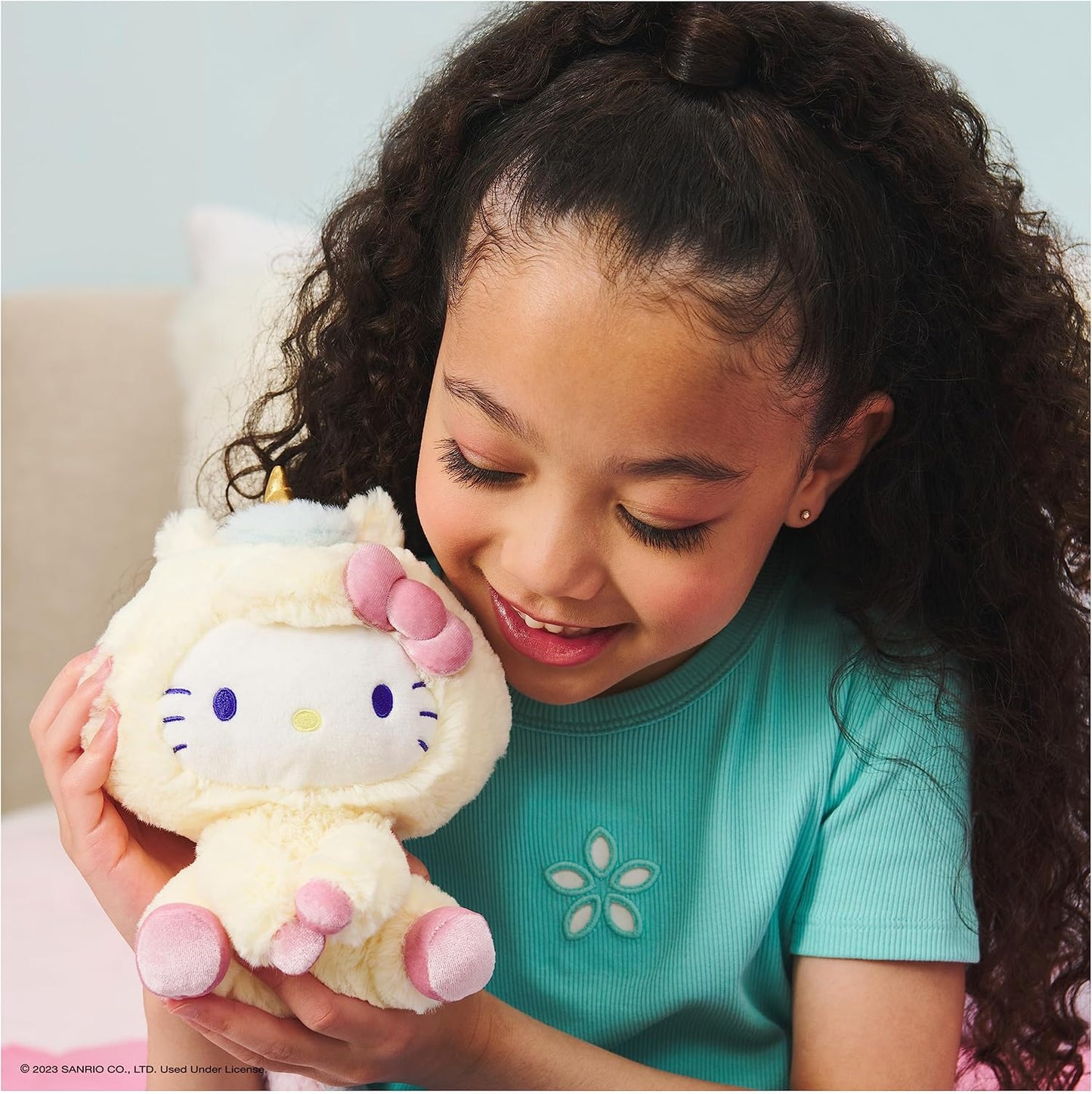 Sanrio Hello Kitty 6" Plush Toy with Yellow Unicorn Outfit; Ages 1+ | Promotes Exciting Character Roleplay, Early Sensory Discovery, and Creative Pop Culture and Fantasy Storytelling