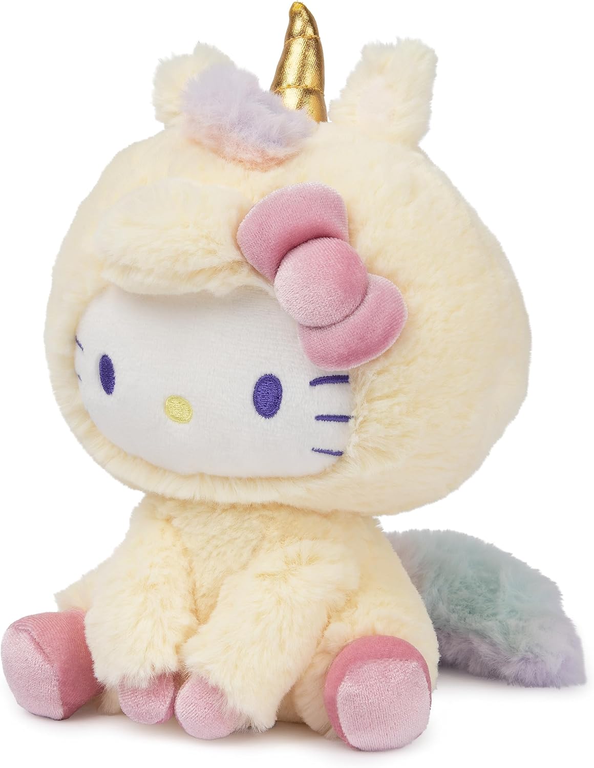 Sanrio Hello Kitty 6" Plush Toy with Yellow Unicorn Outfit; Ages 1+ | Promotes Exciting Character Roleplay, Early Sensory Discovery, and Creative Pop Culture and Fantasy Storytelling