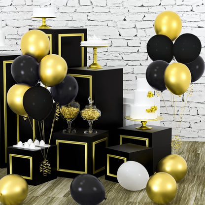 12 inches Yellow White Gold Confetti Balloons 60 Pack Pastel Yellow White Party Balloon for Sunflower Honeybee Theme Birthday Baby Shower Party Supplies