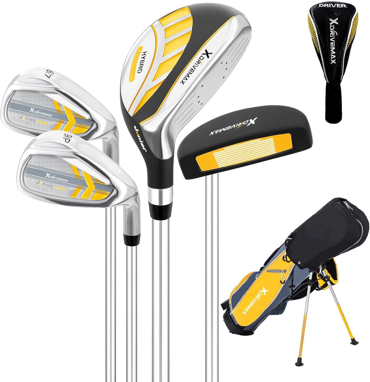 Junior Golf Club Set for Kids Ages 4-12, 5-6 Piece Right Hand Set with Stand Bag