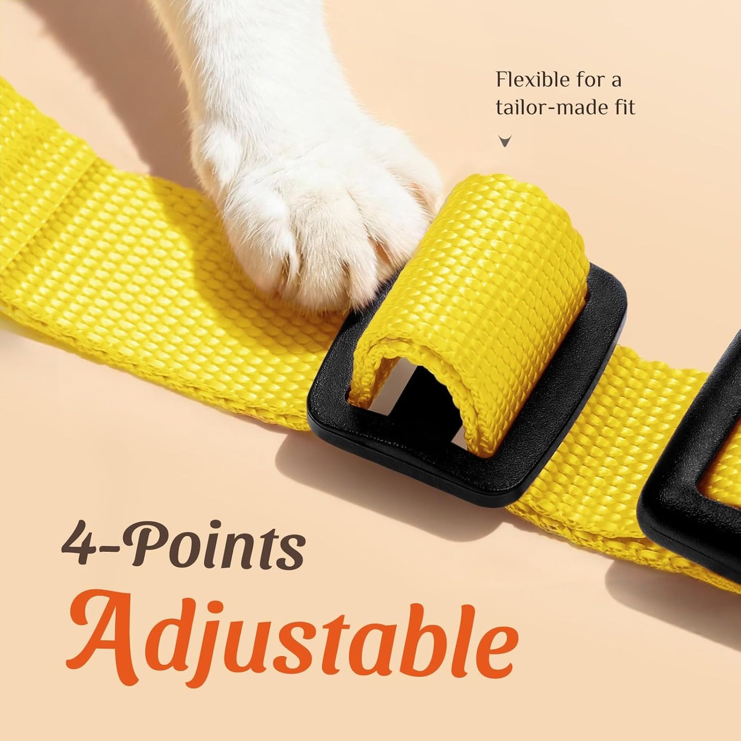 Cat Harness and Leash Set, Adjustable and Escape Proof, Xs | Easy Fit, Snap Buckles, Soft Breathable Vest, Sturdy Clip, Reflective Strips, for Small & Average Cat Walks, Yellow