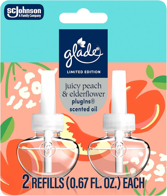 PlugIns Refills Air Freshener, Lemon Zest & Poppy, Scented and Essential Oils for Home and Bathroom, 1.34 Fl Oz, 2 Count