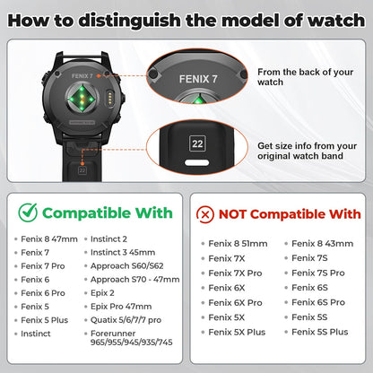 for Fenix 6/7/5/8 47mm Watch Band, 22mm Silicone Soft Band Replacement for Fenix 6 Pro/5 Plus/7 Pro Smartwatch(Black-Yellow)