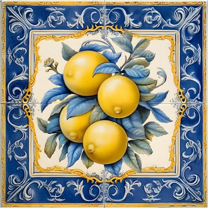 Outdoor Round Rug 5.3ft Bathroom Rugs for Men Women Living Room Kids Boys Bedroom Playroom Home Decor Sport Nursery Area Rug Circle Carpet for Patio Kitchen Balcony Porch Fruits Lemon Pattern