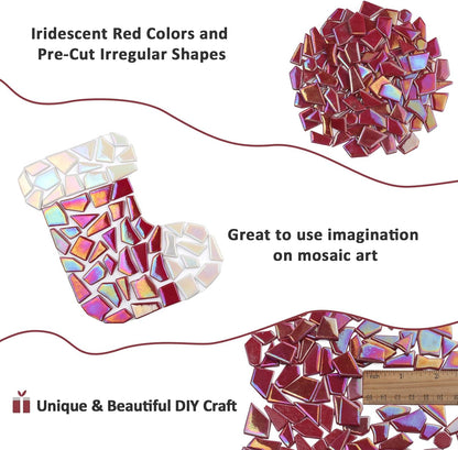 Iridescent Glass Mosaic Tiles for Crafts Bulk,200g Yellow Broken Mosaic Glass Pieces for Garden Crafts Kits,DIY Mosaic Art Decor