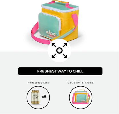 Retro Square Lunch Bag Cooler