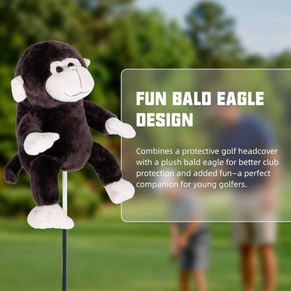 Junior Golf Clubs Set for Toddlers Kids Ages 3-8 (Height 36"-51") - Right & Left Hand - 4/6 Piece Set with Cartoon Headcovers, Practice Balls & Training Accessories