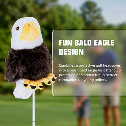 Junior Golf Clubs Set for Toddlers Kids Ages 3-8 (Height 36"-51") - Right & Left Hand - 4/6 Piece Set with Cartoon Headcovers, Practice Balls & Training Accessories