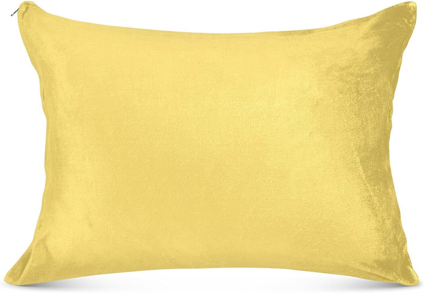Lemon Yellow Zipper Pillowcase Soft Body Pillow Cover with Zipper Standard Size Pillow Case for Body Pillow Small Pillow Long Pillow 20x26in