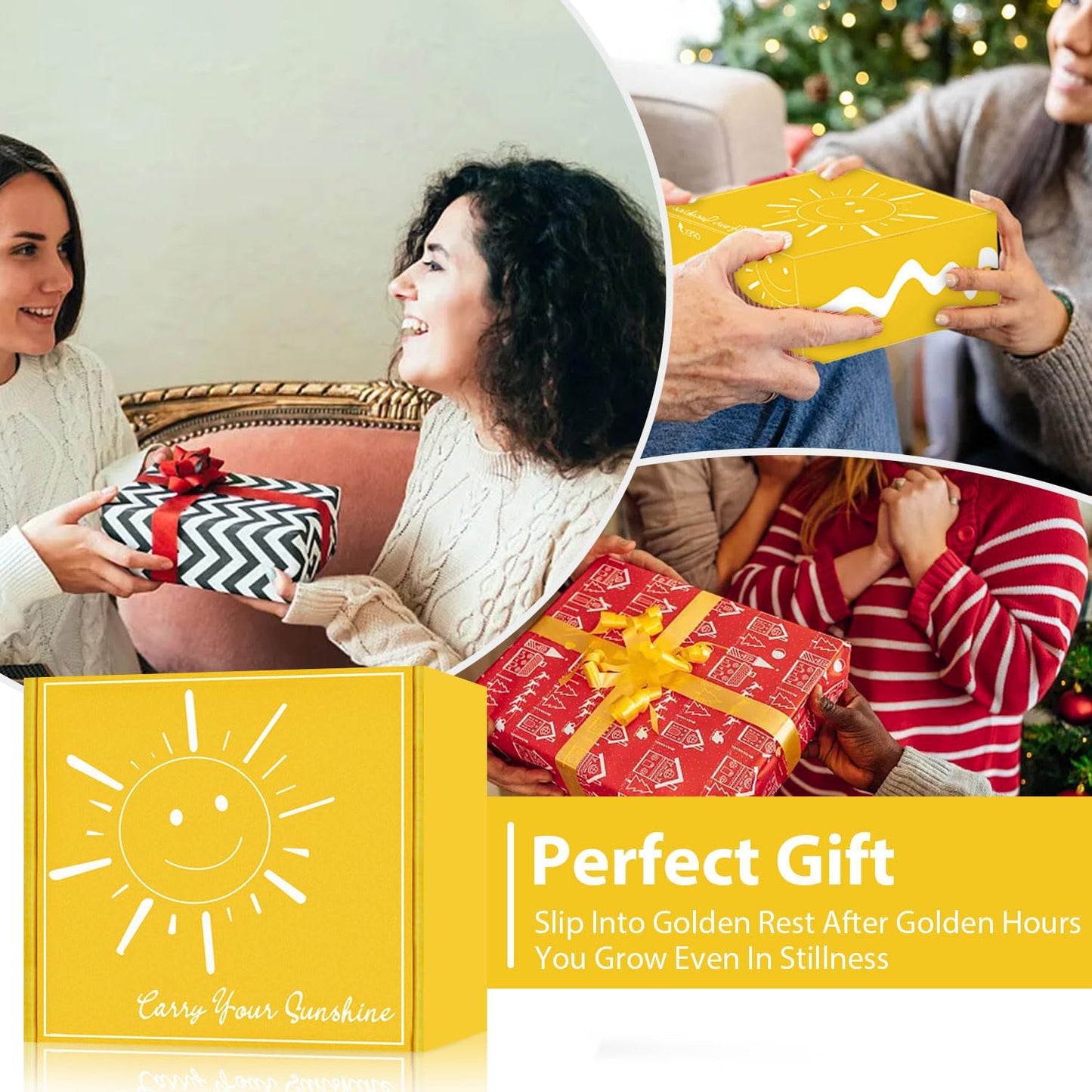 Yellow Get Well Gift Basket for Women – 9pc Sunshine Cheer Up Box | 20oz Tumbler,Socks,keychain, soap, wristband,sleep mask,blank card. Yellow box for sick friend, recovery, or just because.