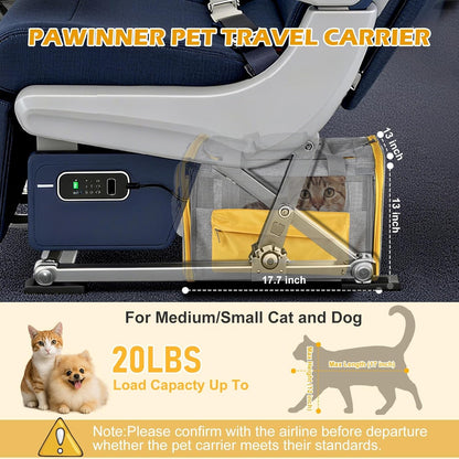 Cat Carriers, 17.7"x13"x13" Collapsible Pets Travel Carriers Dog Carrier Pet Carrier(Up to 20lbs), Waterproof Airline Approved Soft Sided, Car Travel Portable Bag for Big Cats/Small Dogs