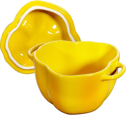 Zwilling Ceramic by Paprika Cocotte Yellow Ceramic Height 10.7 cm x Width 15.1 cm Volume 0.47 L