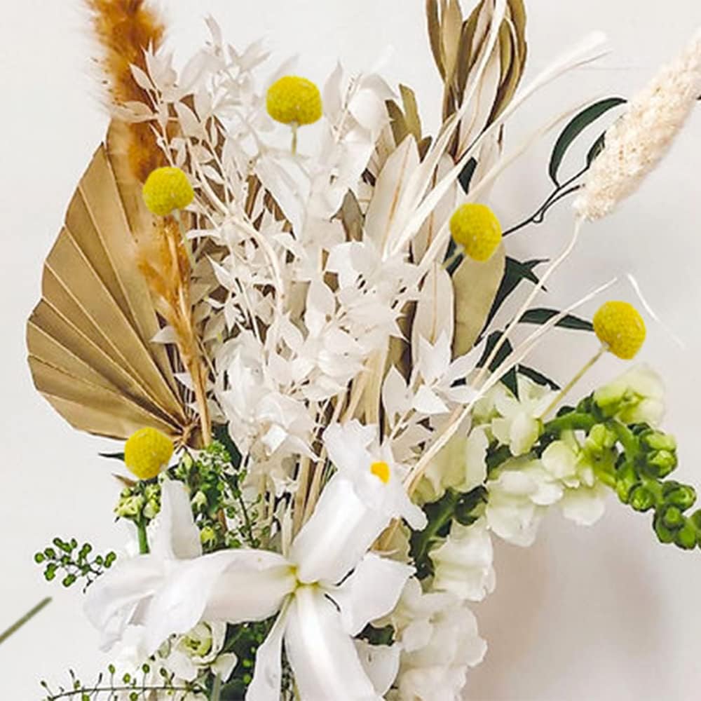 30 Pcs Natural Dried Flowers Craspedia Billy Balls Flowers Yellow Dried Craspedia Flowers Billy Buttons Floral Bouquet for Flower Arrangements Wedding Home Tall Vase Decor Fall Autumn