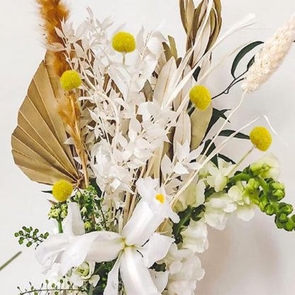 30 Pcs Natural Dried Flowers Craspedia Billy Balls Flowers Yellow Dried Craspedia Flowers Billy Buttons Floral Bouquet for Flower Arrangements Wedding Home Tall Vase Decor Fall Autumn
