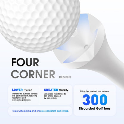 Professional Plastic Golf Tees 152 Pack Combo, High & Low Tee Set with Enhanced Durability, Engineered for Stability, Low Friction, & Reduced Side Spin