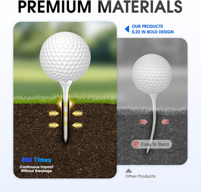 Professional Plastic Golf Tees 152 Pack Combo, High & Low Tee Set with Enhanced Durability, Engineered for Stability, Low Friction, & Reduced Side Spin