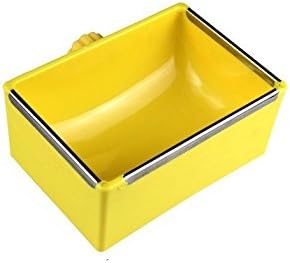 Small Pet Feeder Food Water Bowl Cage Hanging Dish for Birds Parakeet,Dwarf Syrian Hamsters,Hadgehog,Gerbils,Rats,Mice,Gerbils,Mini Small Animals (Yellow)