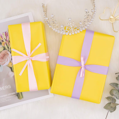 Yellow Wrapping Paper Solid Color for Wedding, Birthday, Shower, Congrats, and Holiday - 30 inches x 32.8 feet