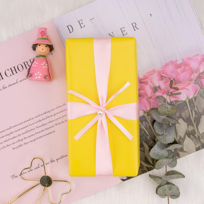 Yellow Wrapping Paper Solid Color for Wedding, Birthday, Shower, Congrats, and Holiday - 30 inches x 32.8 feet