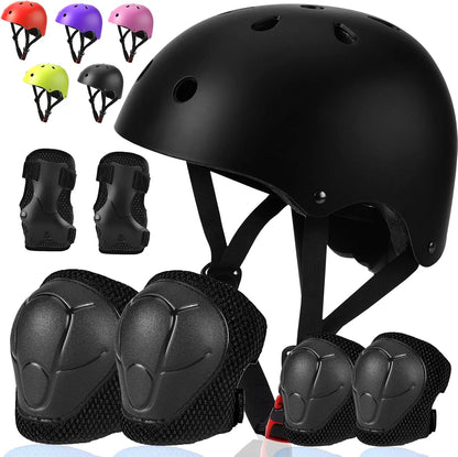 Toddler Kids Bike Helmet Set with Knee Elbow Pads, Adjustable Cycling Helmet for Little Boy Girl Protective Gear