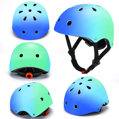 Toddler Kids Bike Helmet Set with Knee Elbow Pads, Adjustable Cycling Helmet for Little Boy Girl Protective Gear