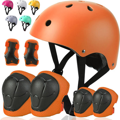 Toddler Kids Bike Helmet Set with Knee Elbow Pads, Adjustable Cycling Helmet for Little Boy Girl Protective Gear