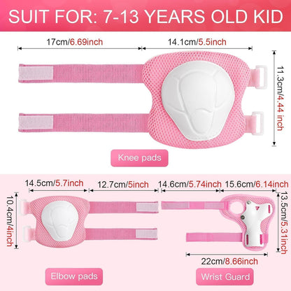 Toddler Kids Bike Helmet Set with Knee Elbow Pads, Adjustable Cycling Helmet for Little Boy Girl Protective Gear