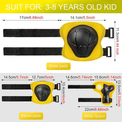 Toddler Kids Bike Helmet Set with Knee Elbow Pads, Adjustable Cycling Helmet for Little Boy Girl Protective Gear