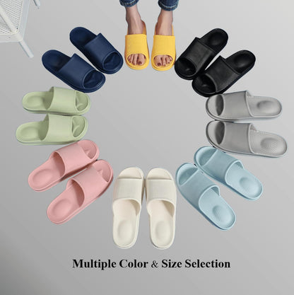 Cloud Slippers for Women and Men Indoor & Outdoor Pillow Slippers Non Slip Quick Drying Shower Slides Bathroom Sandals Light Weight EVA Platform Environmental Friendly Casual Shoes