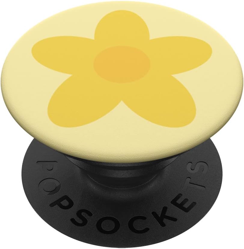 Geometric Cute Yellow Flower with Pastel Yellow PopSockets Swappable PopGrip