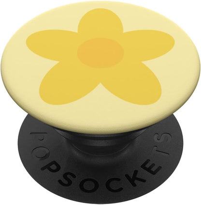 Geometric Cute Yellow Flower with Pastel Yellow PopSockets Swappable PopGrip