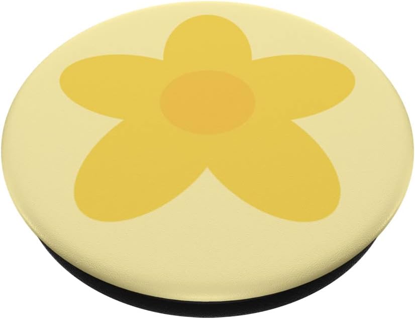 Geometric Cute Yellow Flower with Pastel Yellow PopSockets Swappable PopGrip